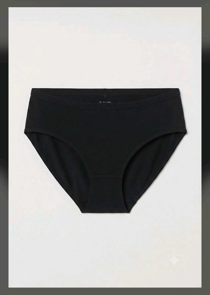 Classic Black Cotton Briefs