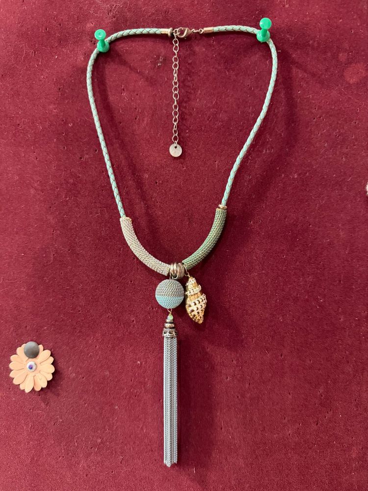 Boho Seashell Tassel Pendant Necklace
