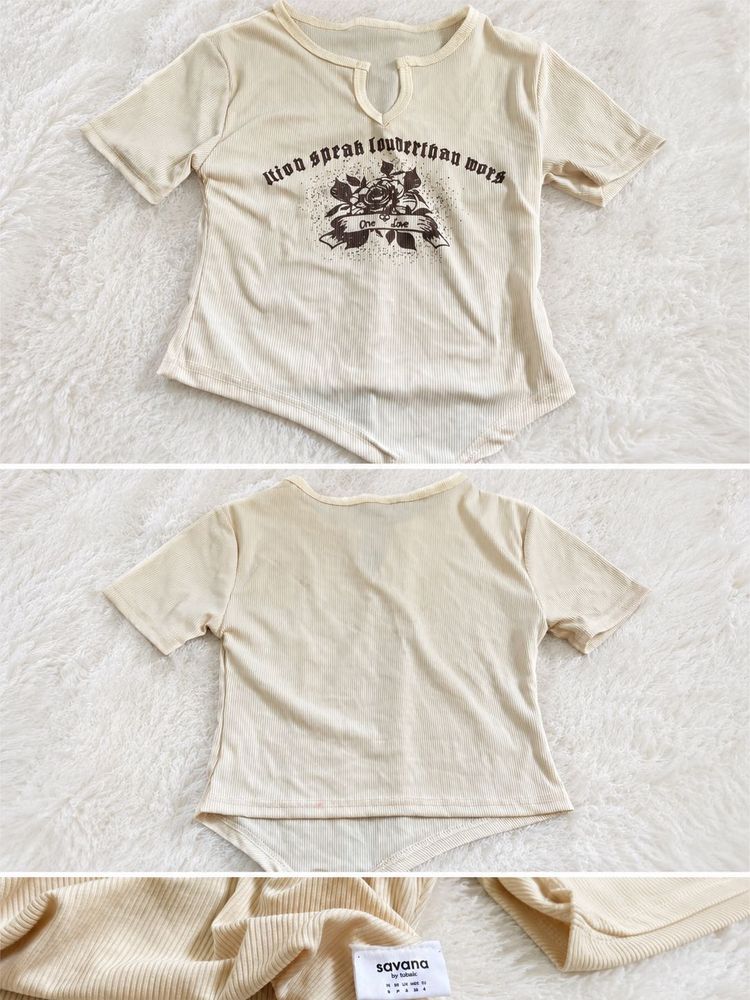 Cream Graphic Tee