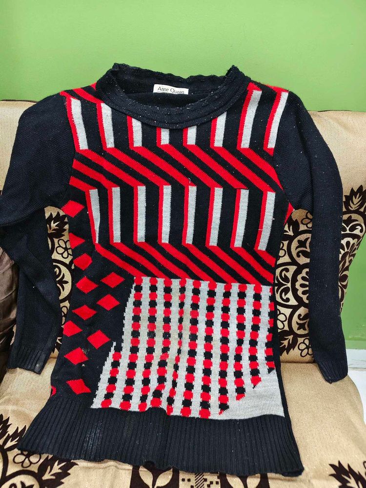 Patterned Knit Sweater