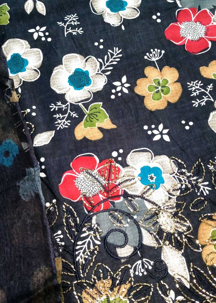 Embroidered Floral dress material any 1 choose