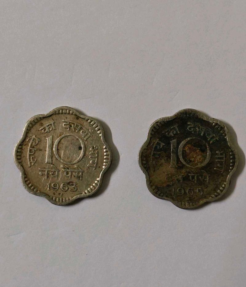 Rare Hyderabad Star 10 Paisa Coins