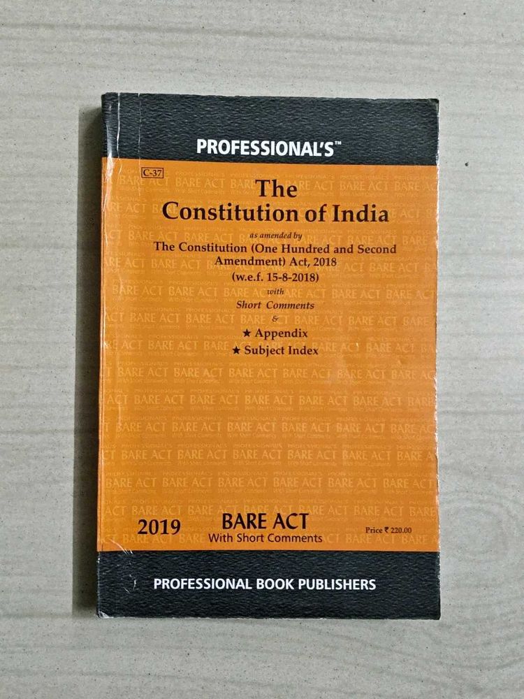 Constitution of India (Bare Act, Ed. 2019)