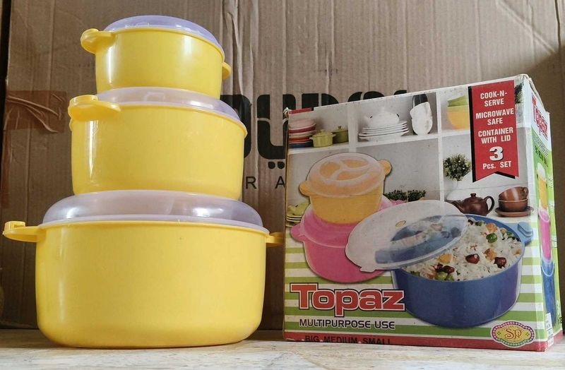 Topaz Multipurpose Use Containers (Set of 3)