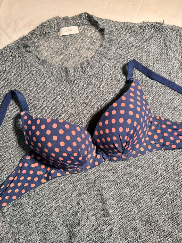 Cute polka dot Bra
