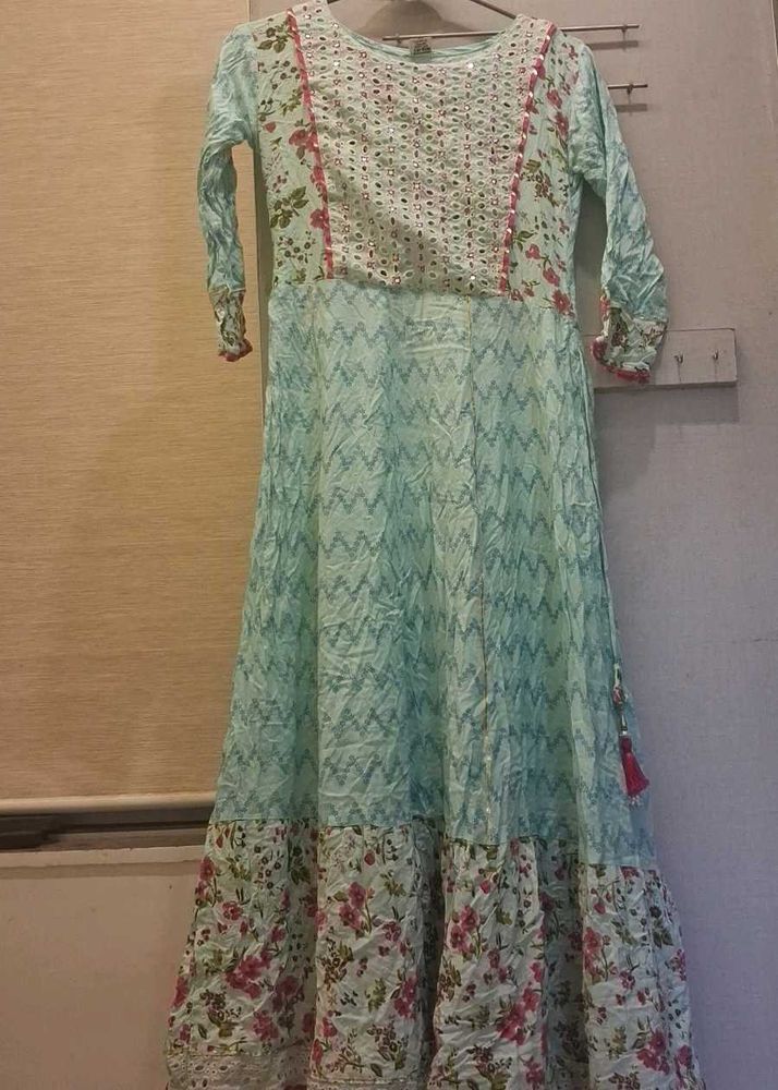 Beautiful Pastel Floral Ethnic Gown