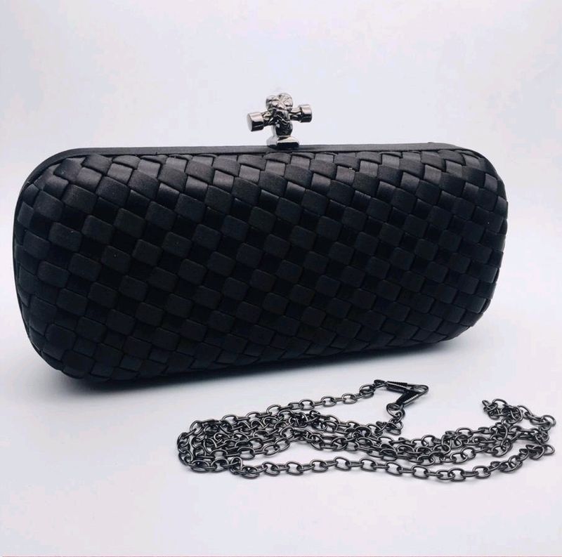 New With Packing Clutch In Satin Material