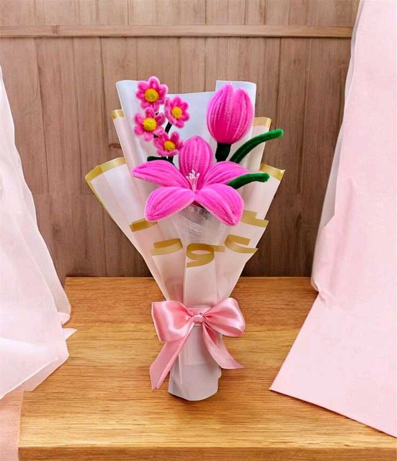 Handmade Pink Flower Bouquet