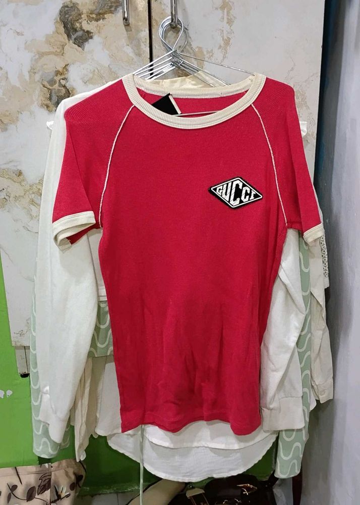 Gucci Red Ringer Top