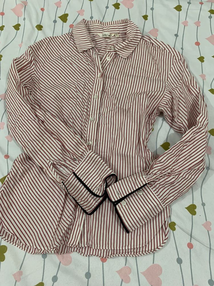 Striped Button-Up Shirt