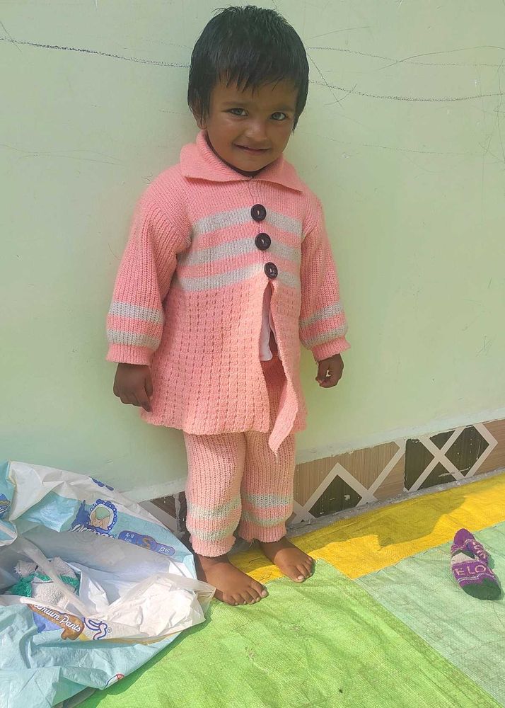 Cute Pink Sweater Set for Girls