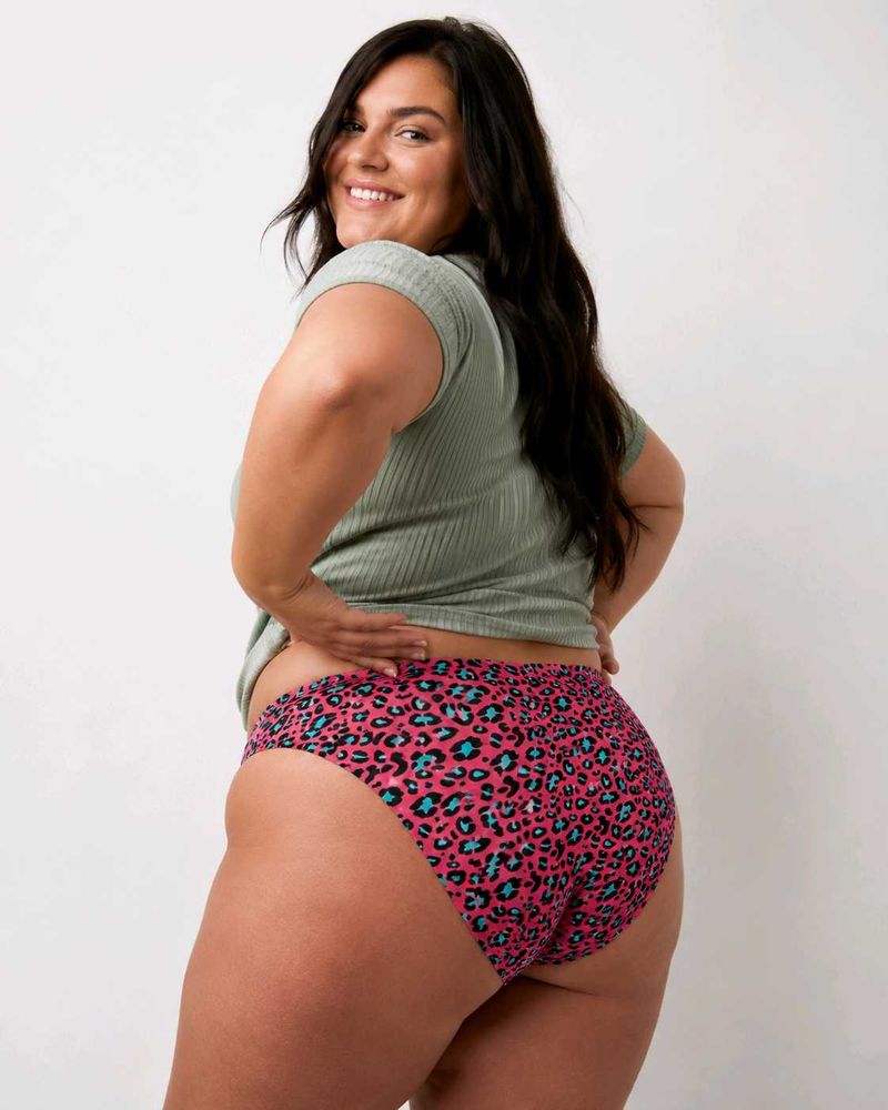 Women's 4XL Pink Leopard Print Panty
