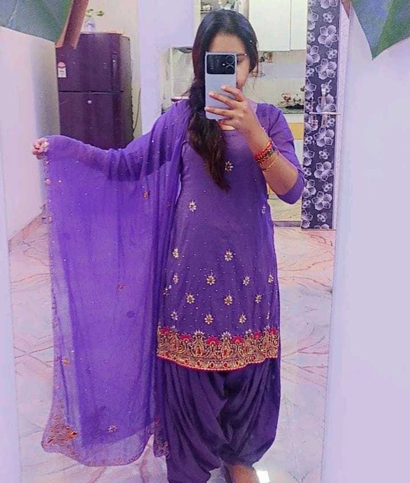 Elegant Purple Kurta Set with Dupatta