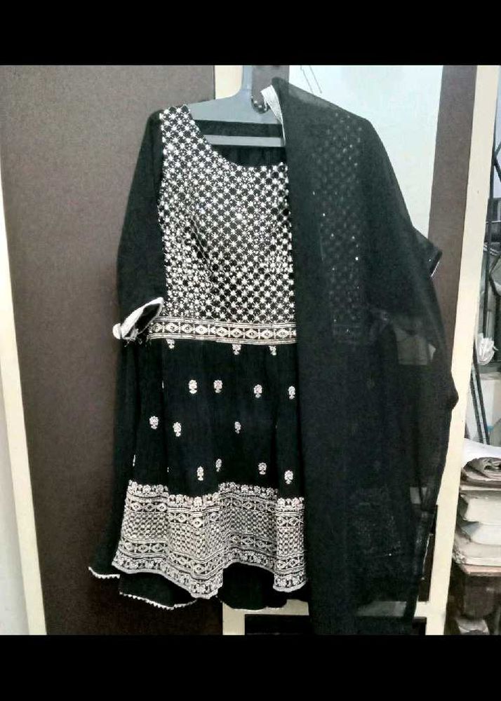 DIWALI OFFER heavy stone worked frock sharar