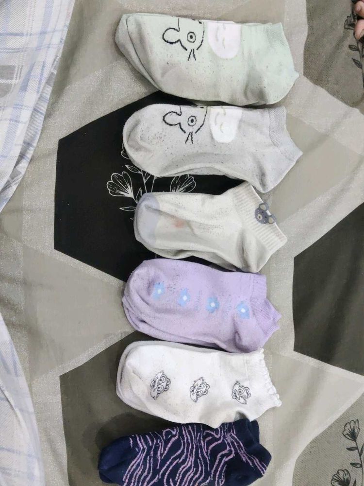 Cute Ankle Socks - Pack of 6