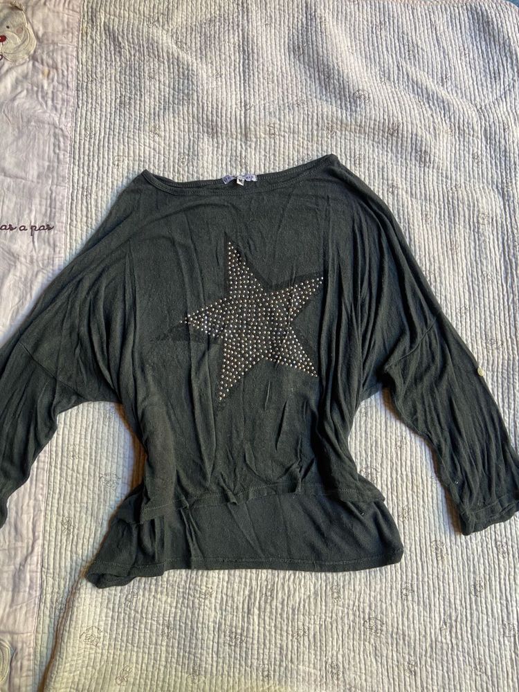 sparkly star y2k top