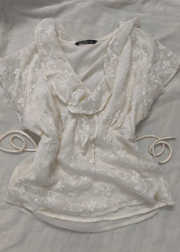 coquette embroidered top