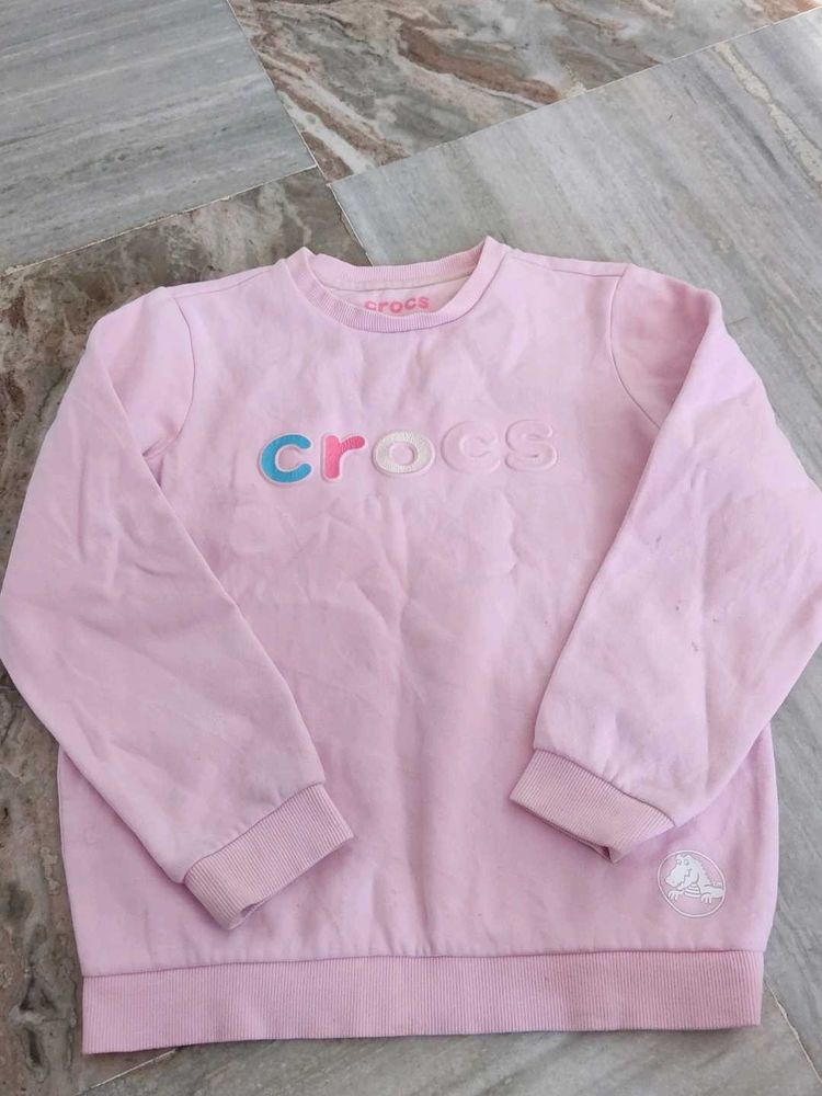 Crocs Pink Sweatshirt