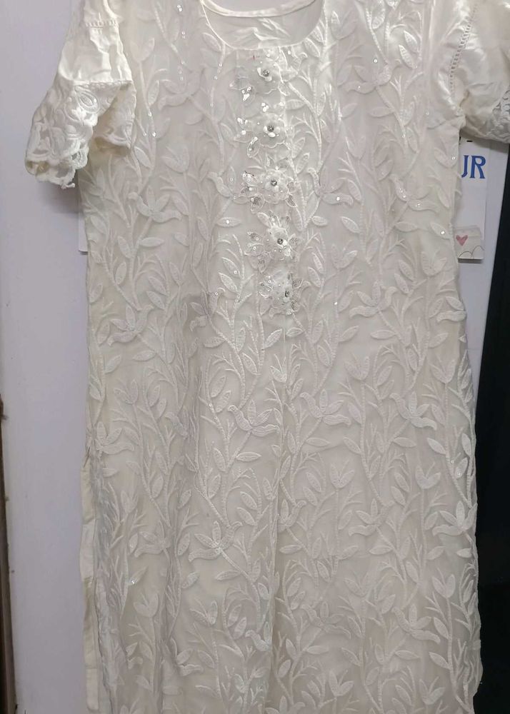 Elegant Free Size Kurta with Embroidery &amp; Sequin