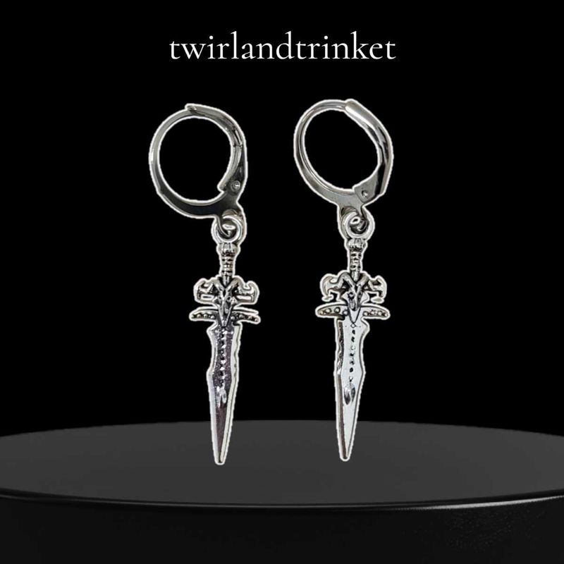 Edgy Sword Dangle Earrings
