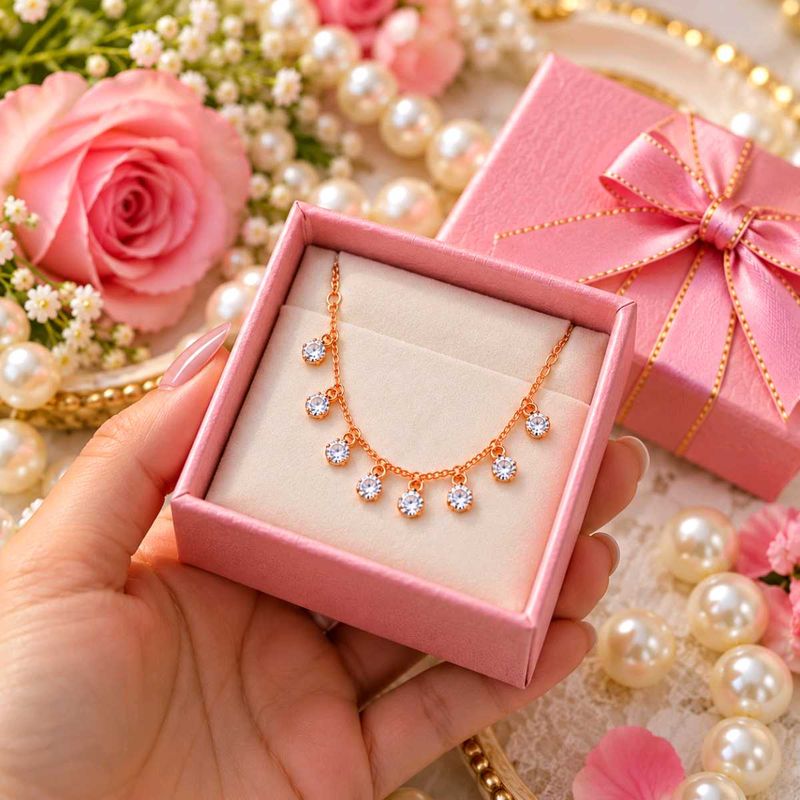 Sparkling Crystal Pendant Necklace