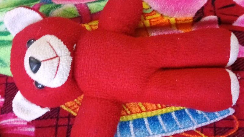 Cute Red Teddy Bear Plush Toy