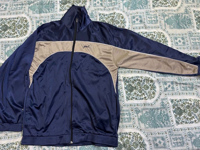 Blue &amp; Tan Track Jacket