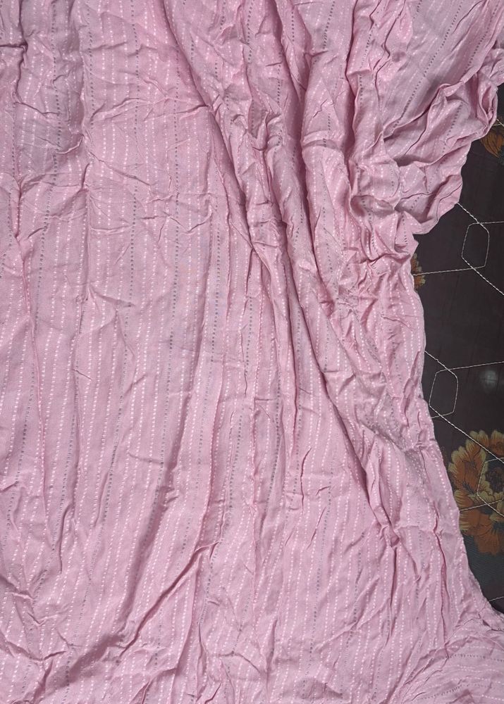 Pink Striped Saree