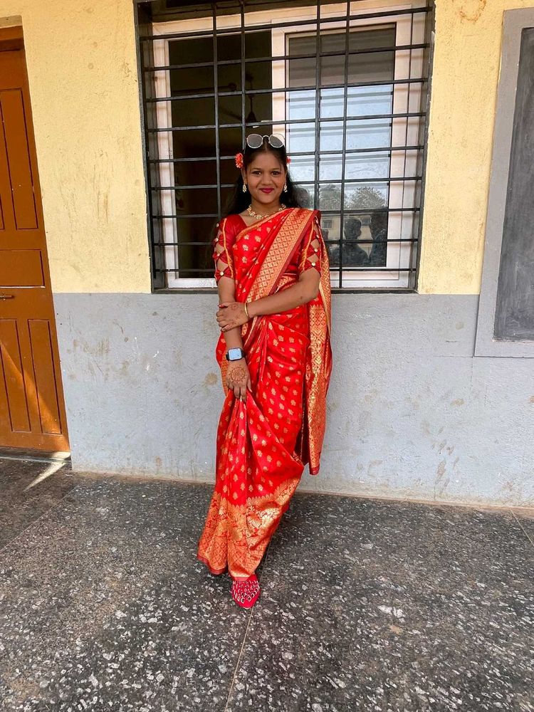 Stunning Red Banarasi Silk Saree