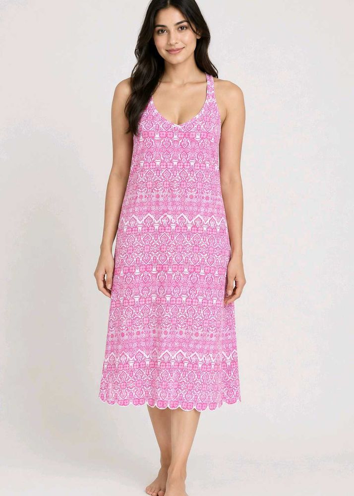 Pink Printed Nightgown