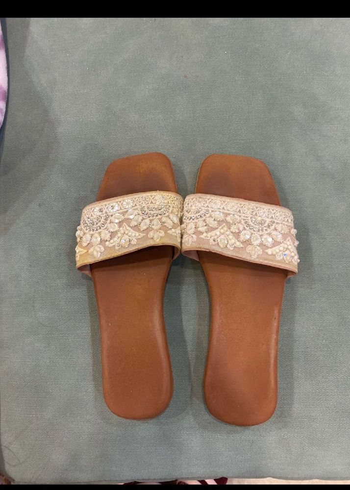 Embellished Flat Sandals