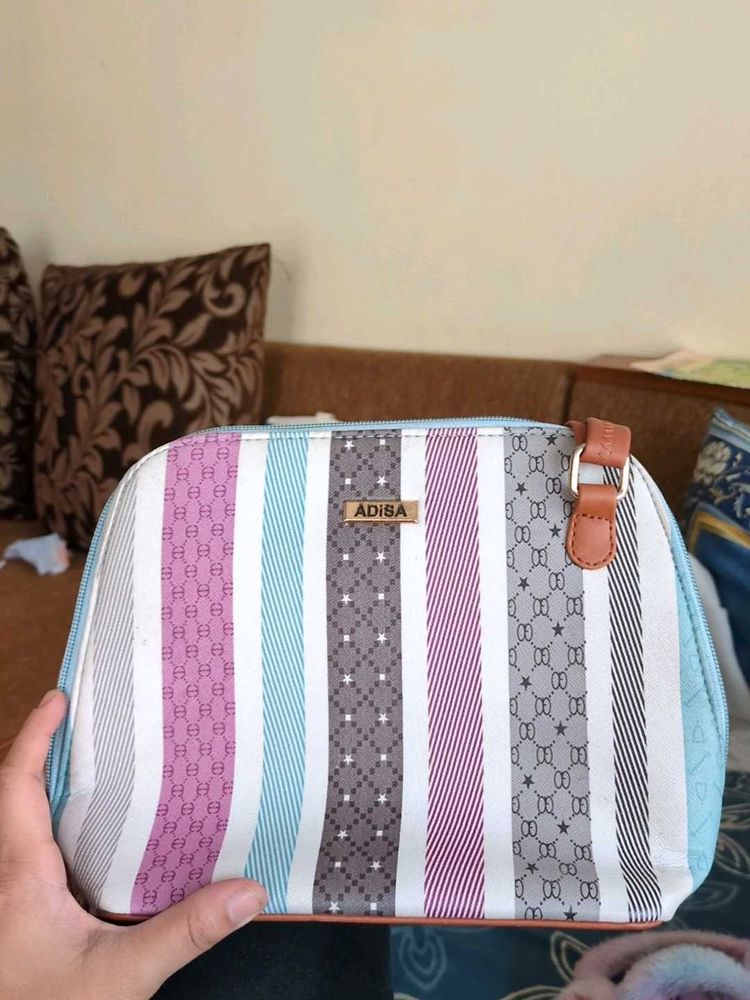 Stylish Striped Crossbody Bag