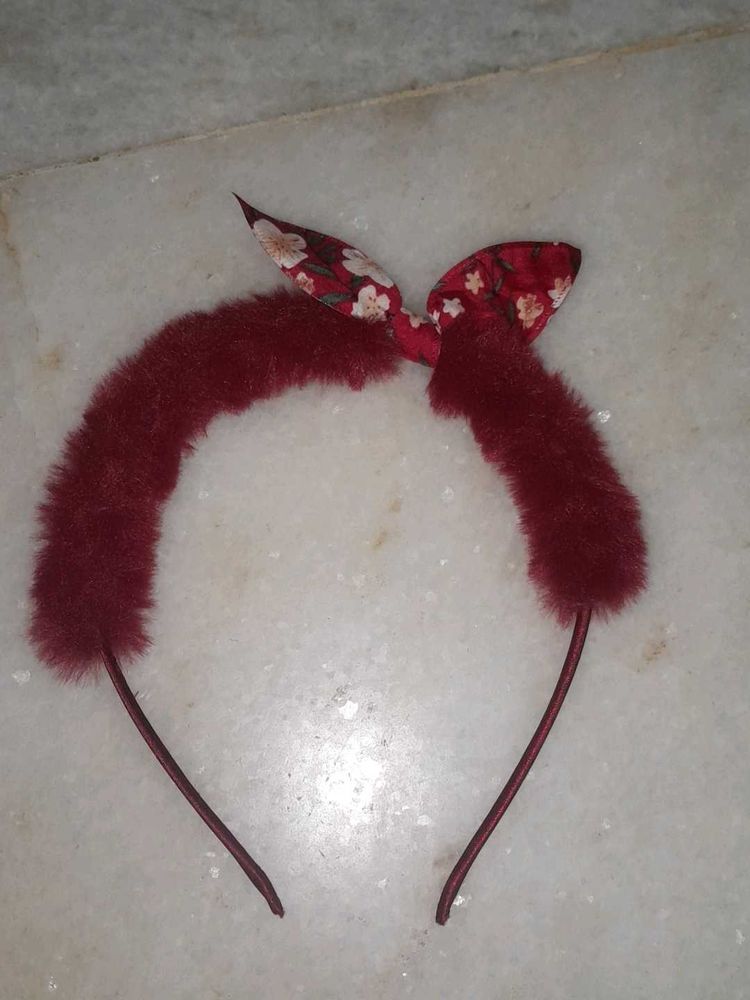 Faux Fur Headband with Bow pack of 6