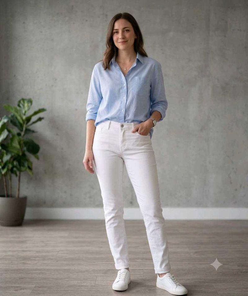 Girl's White Jens