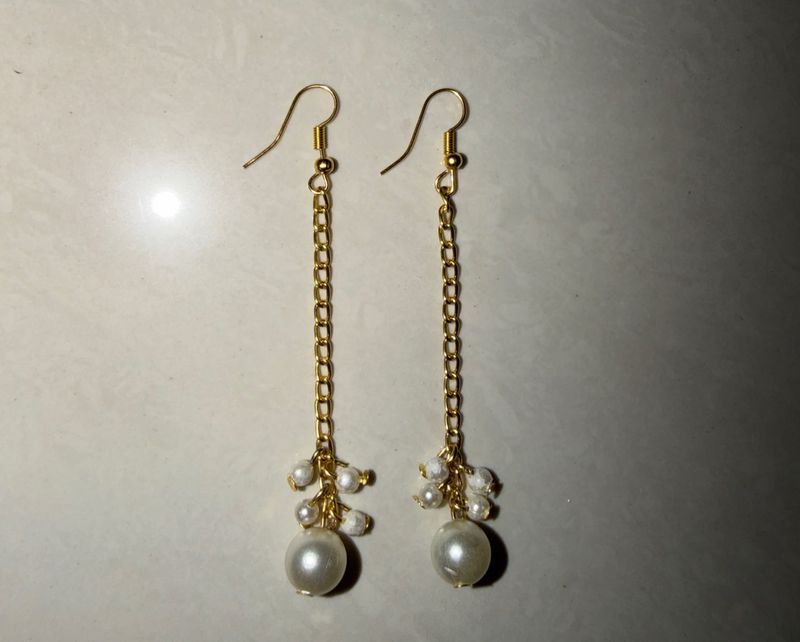 Elegant Pearl Dangle Earrings