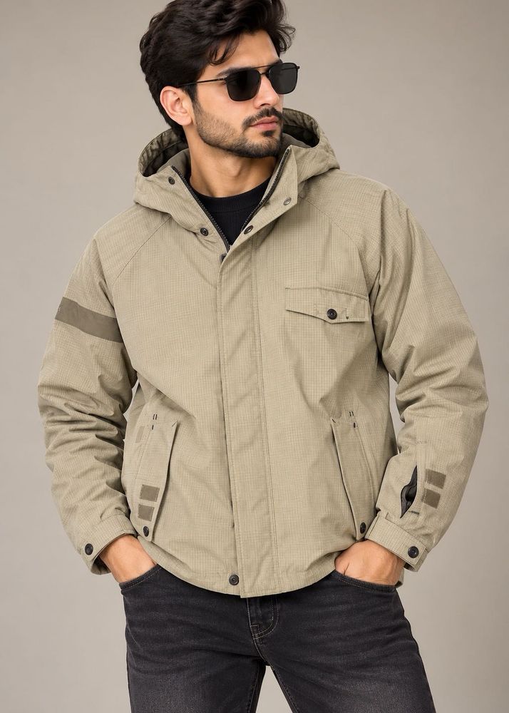 Men's Beige Winter Jacket