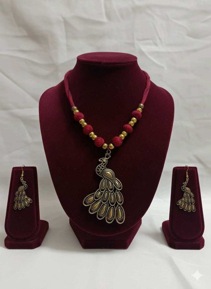 Peacock Necklace &amp; Earring Set