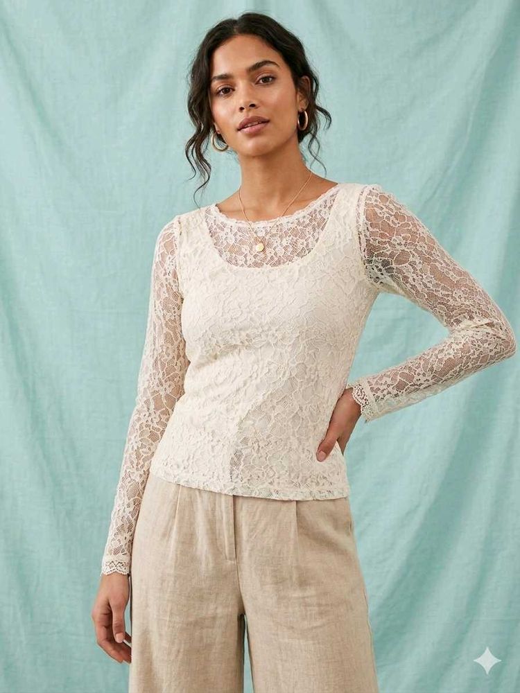 Elegant Lace Long Sleeve Top
