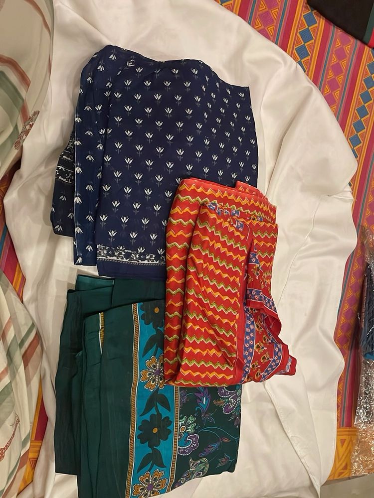 full size 3 set cotton dupatta