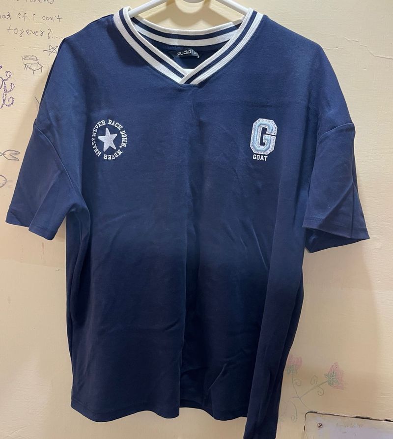 Navy Blue Graphic T-Shirt
