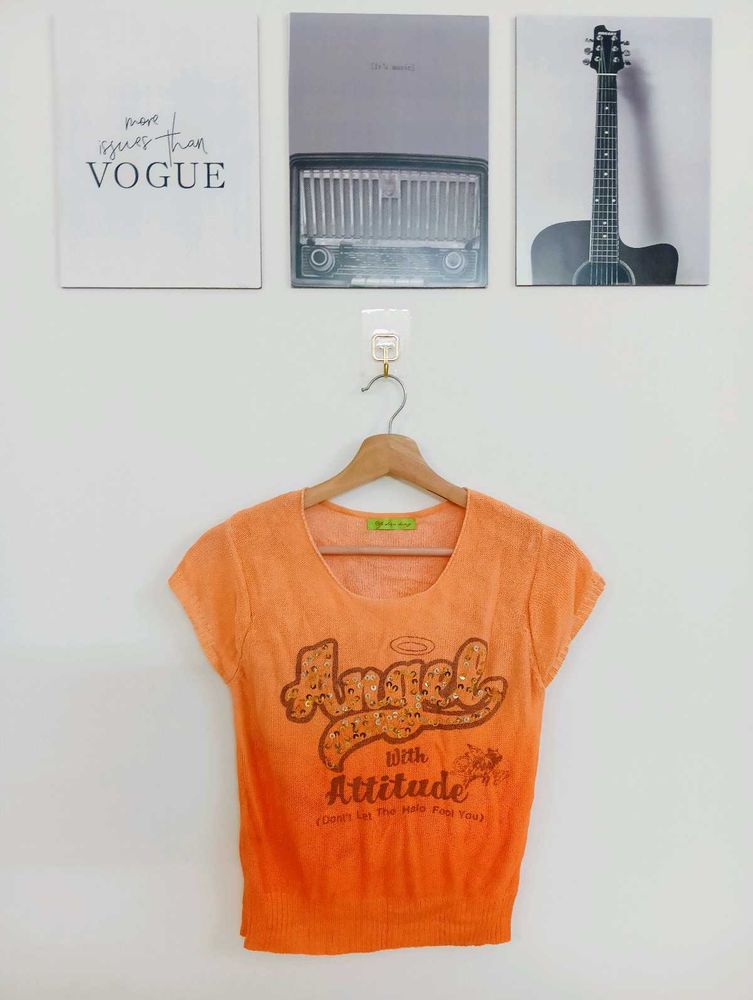 Orange "Angel with Attitude" Top