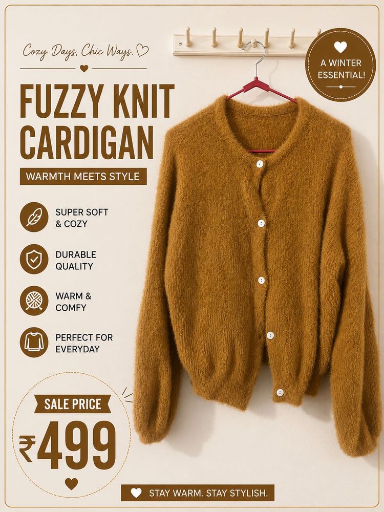 Cozy Fuzzy Knit Cardigan