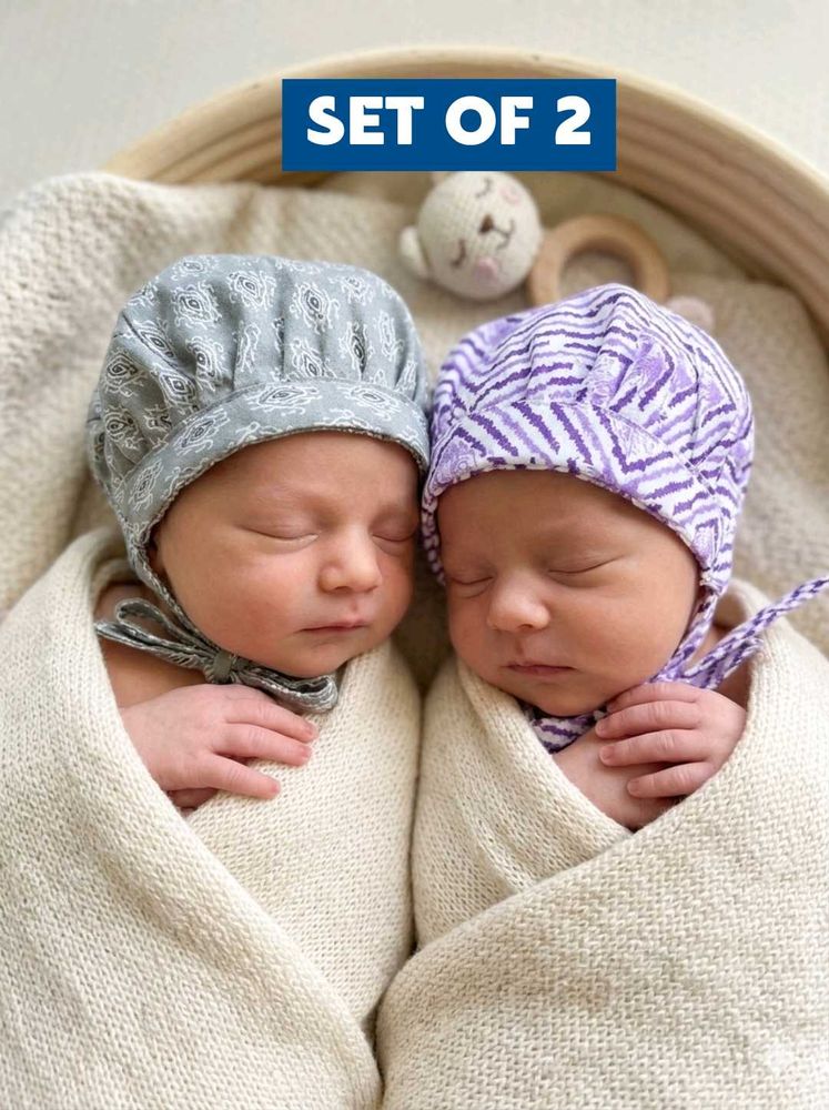 Adorable Baby Bonnet Set
