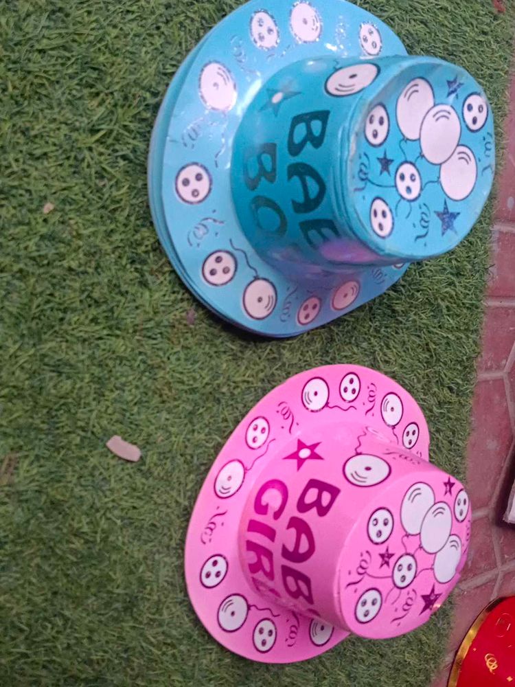 Baby Reveal Hats - Girl &amp; Boy 10 pc