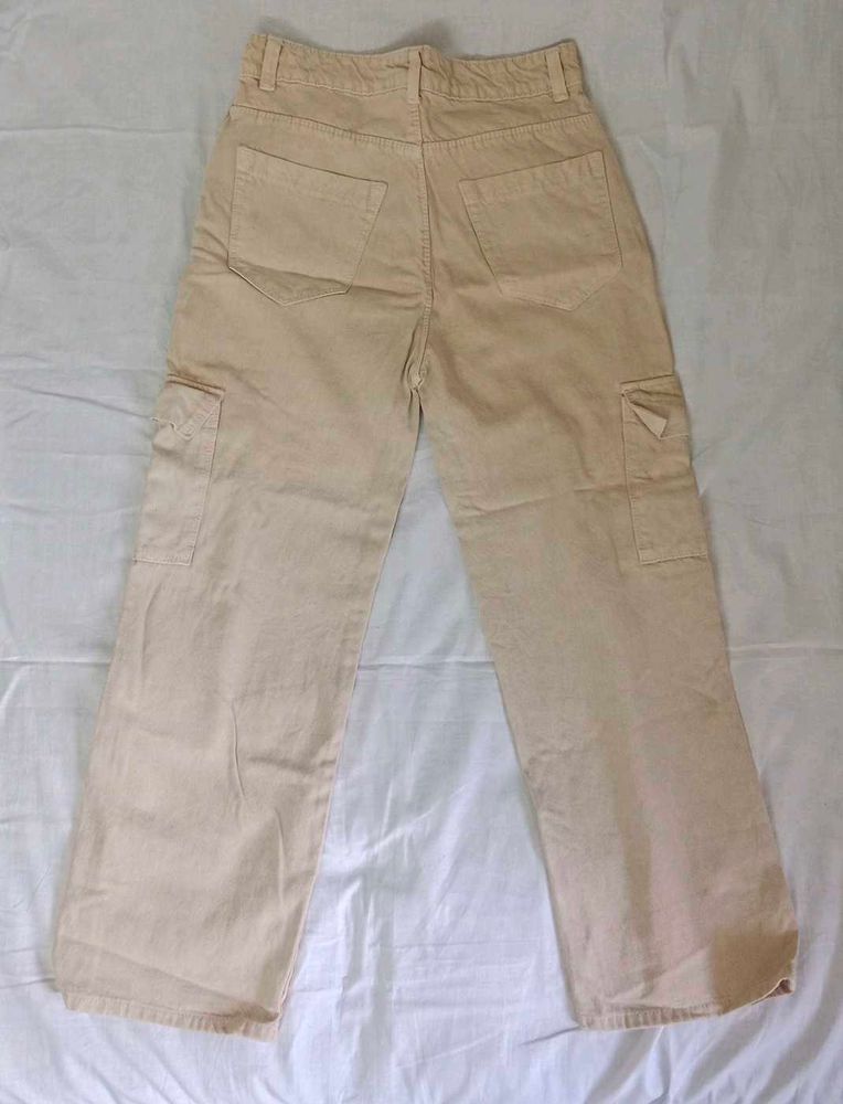Beige Cargo Pants