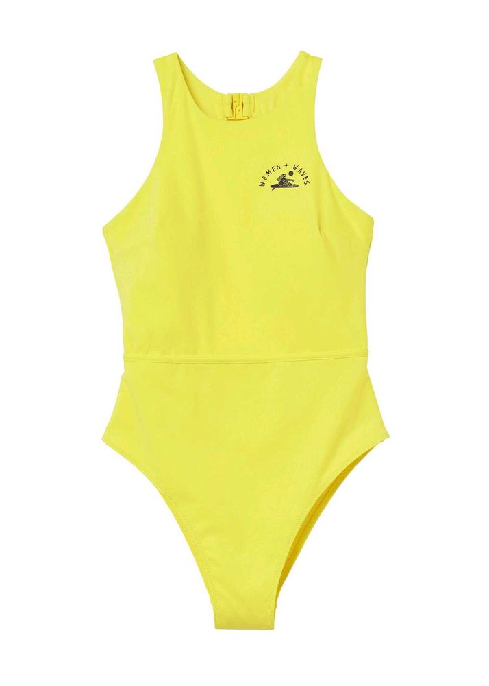 H&amp;M Bodysuit/Swimsuit Neon Yellow NWT