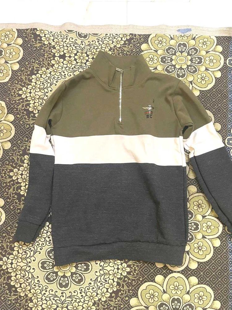 Y2K Colorblock Zip-Up Sweatshirt