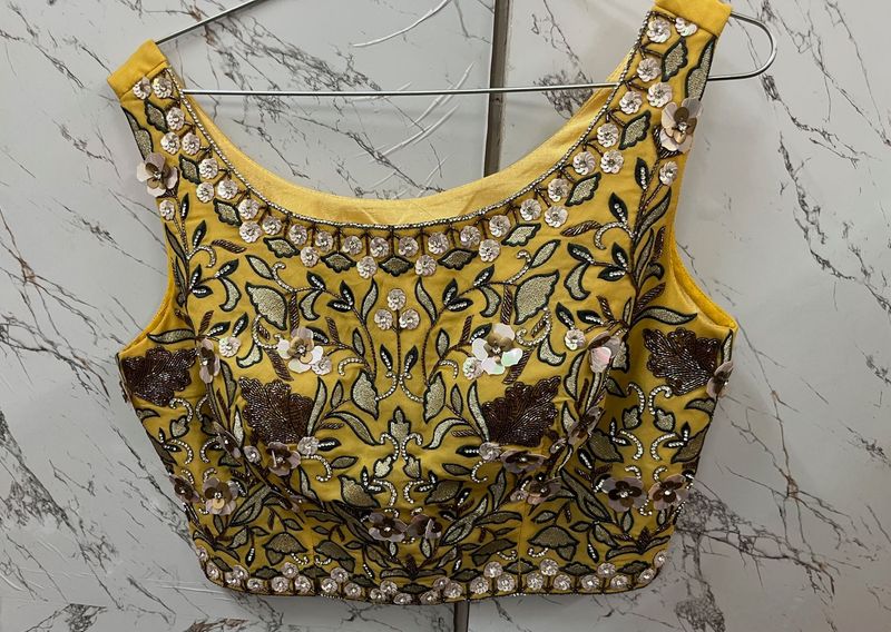 Yellow Blouse For Haldi &amp; Mehndi