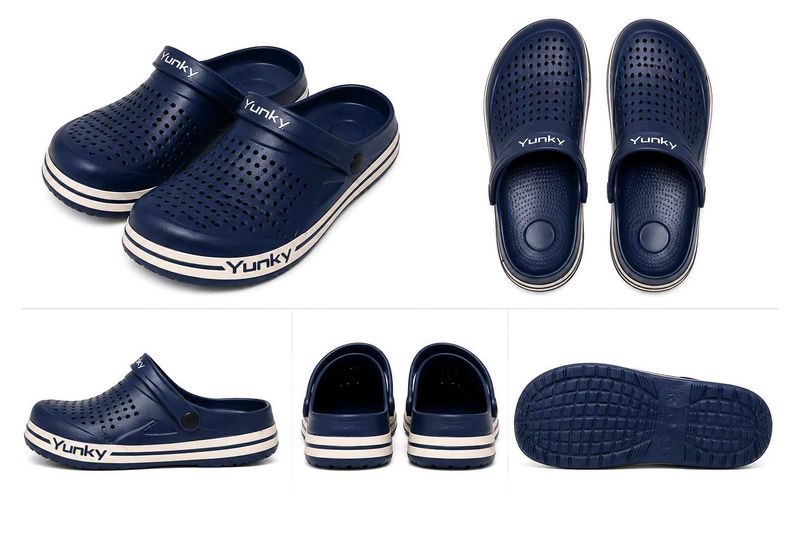 Yunky Navy Blue Clogs | Lightweight | Comfortable