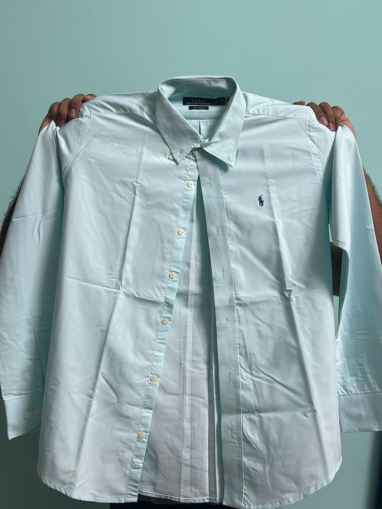 Ralph Lauren Men's Light Blue Button-Down Shirt